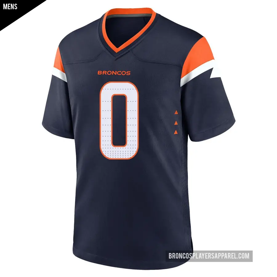 Men&#039;s Denver Broncos &#65283;0 Cole Fotheringham Navy Game Alternate Jersey