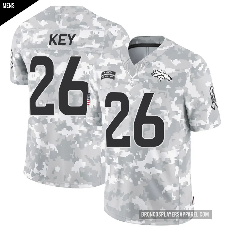 Men's Denver Broncos ＃26 Devon Key Arctic Camo Limited 2024 Salute to Service Jersey