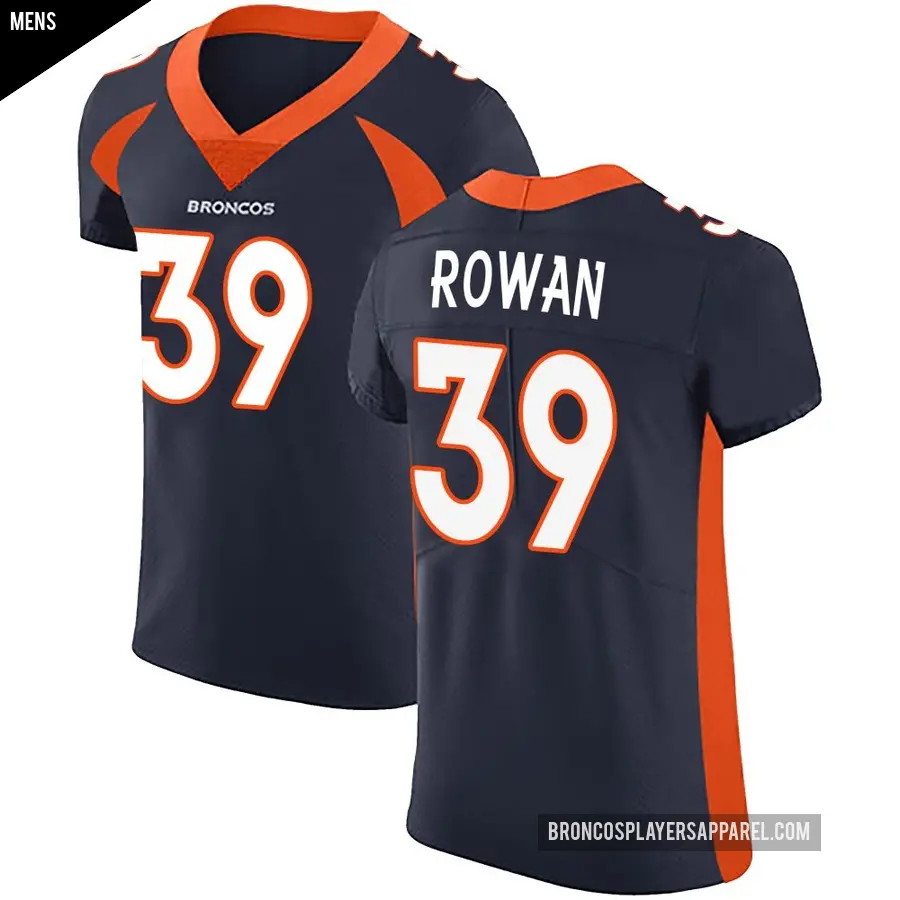 Men's Denver Broncos ＃39 Kyrese Rowan Navy Elite Alternate Vapor Untouchable Jersey