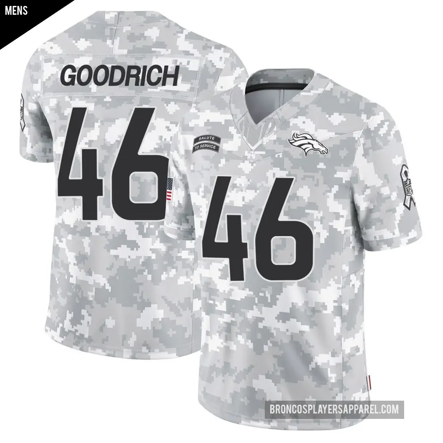 Men's Denver Broncos ＃46 Mario Goodrich Arctic Camo Limited 2024 Salute to Service Jersey