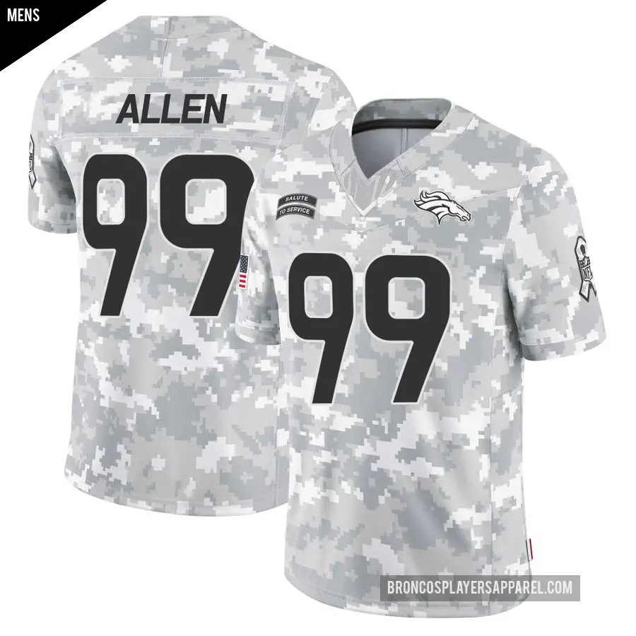 Men's Denver Broncos ＃99 Zach Allen Arctic Camo Limited 2024 Salute to Service Jersey