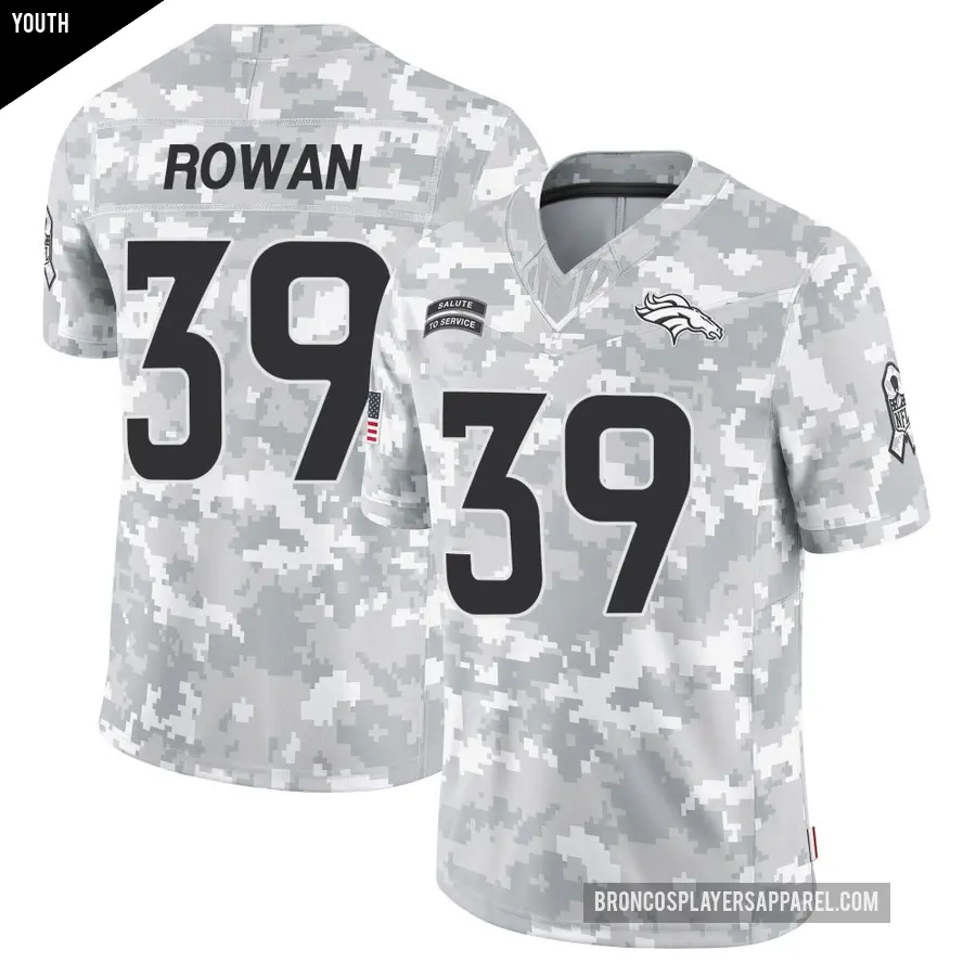 Youth Denver Broncos ＃39 Kyrese Rowan Arctic Camo Limited 2024 Salute to Service Jersey