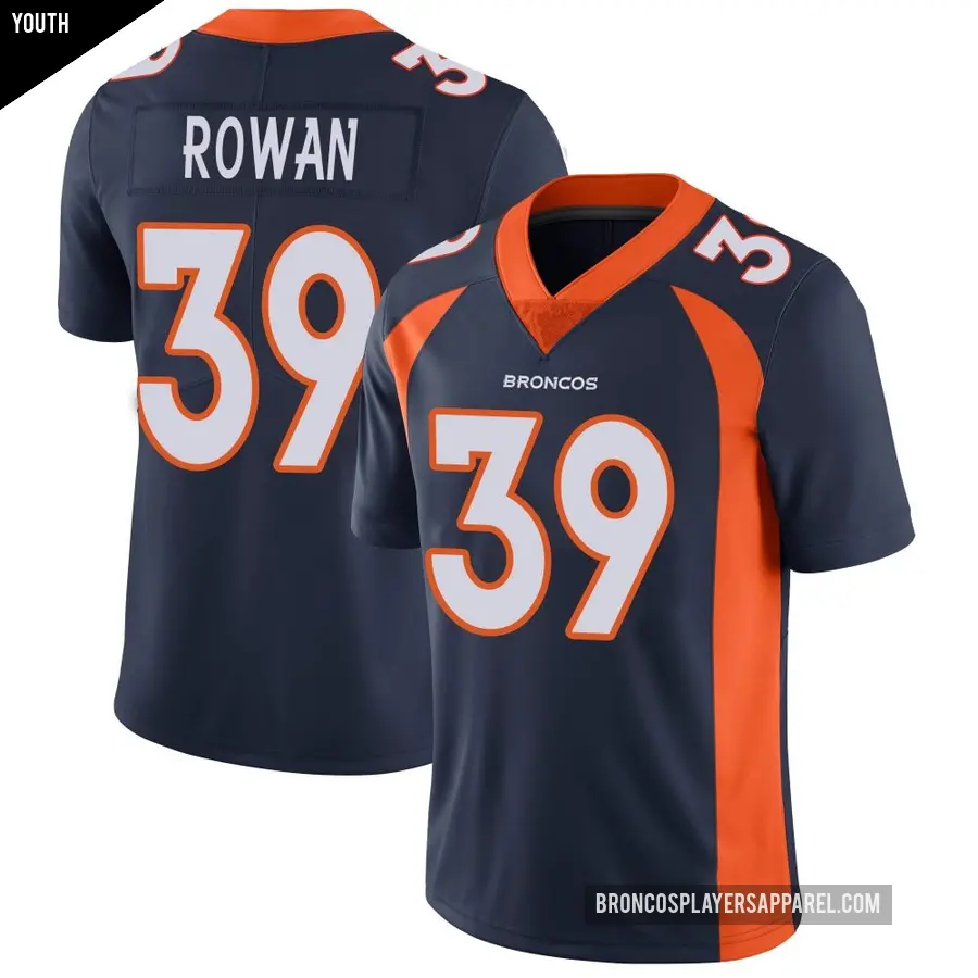 Youth Denver Broncos ＃39 Kyrese Rowan Navy Limited Vapor Untouchable Jersey